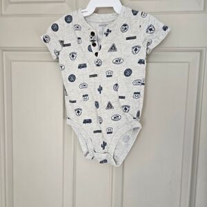 *free Carters Gray Patterned Kids One Piece